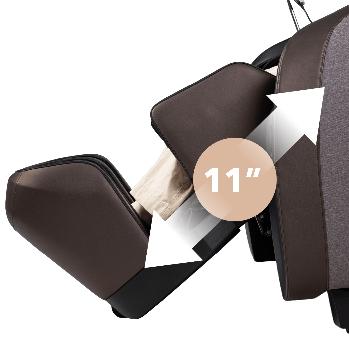 Duke XL Spring-Loaded Extendable Footrest